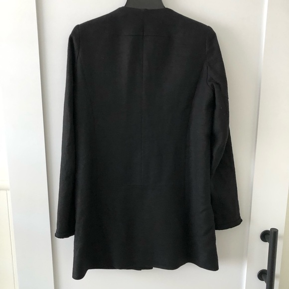 Maje Black Long Lambskin Jacket 36 S - Picture 3 of 13